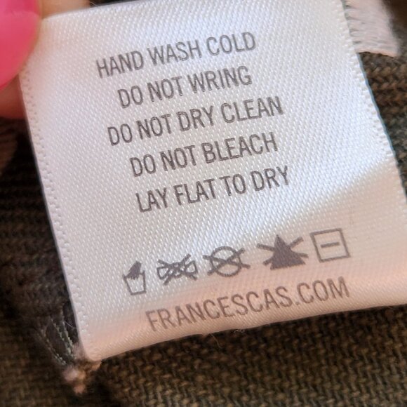 Francesca's Blue Rain Rosie Boho Floral Embroidered Olive Green Mini Skirt XS - Picture 10 of 10